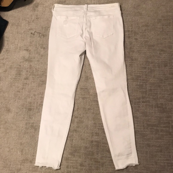 Distressed Sneak Peek White Denim Jeggings - Picture 5 of 6